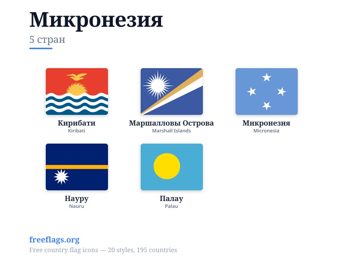 Микронезия Флаги