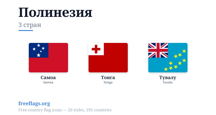 Полинезия Флаги