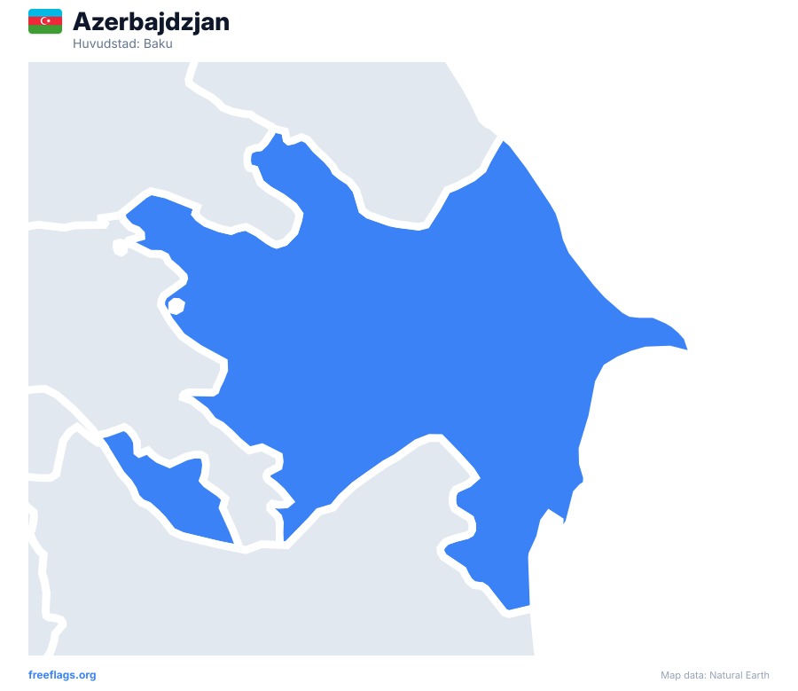 Azerbajdzjan map poster