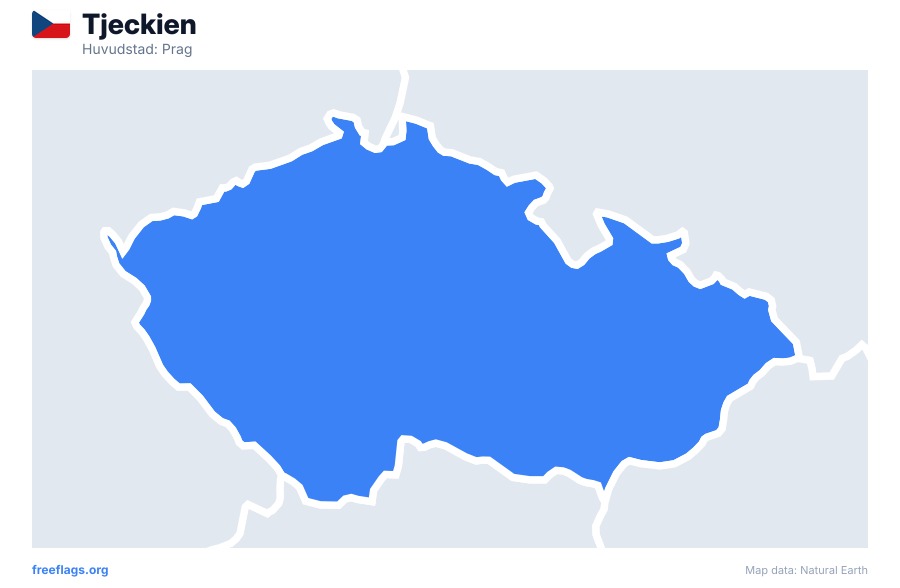 Tjeckien map poster