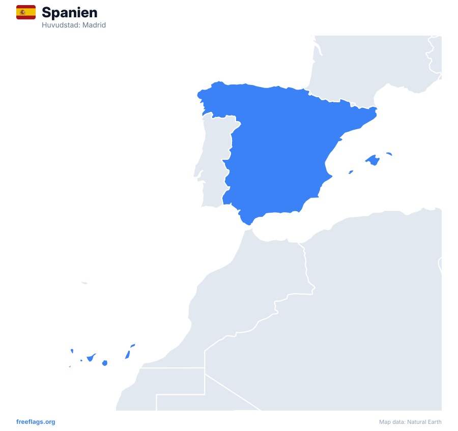 Spanien map poster