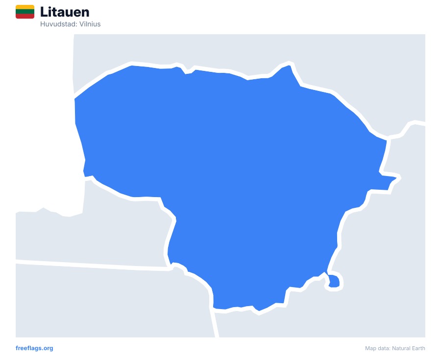 Litauen map poster