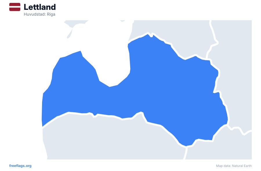 Lettland map poster