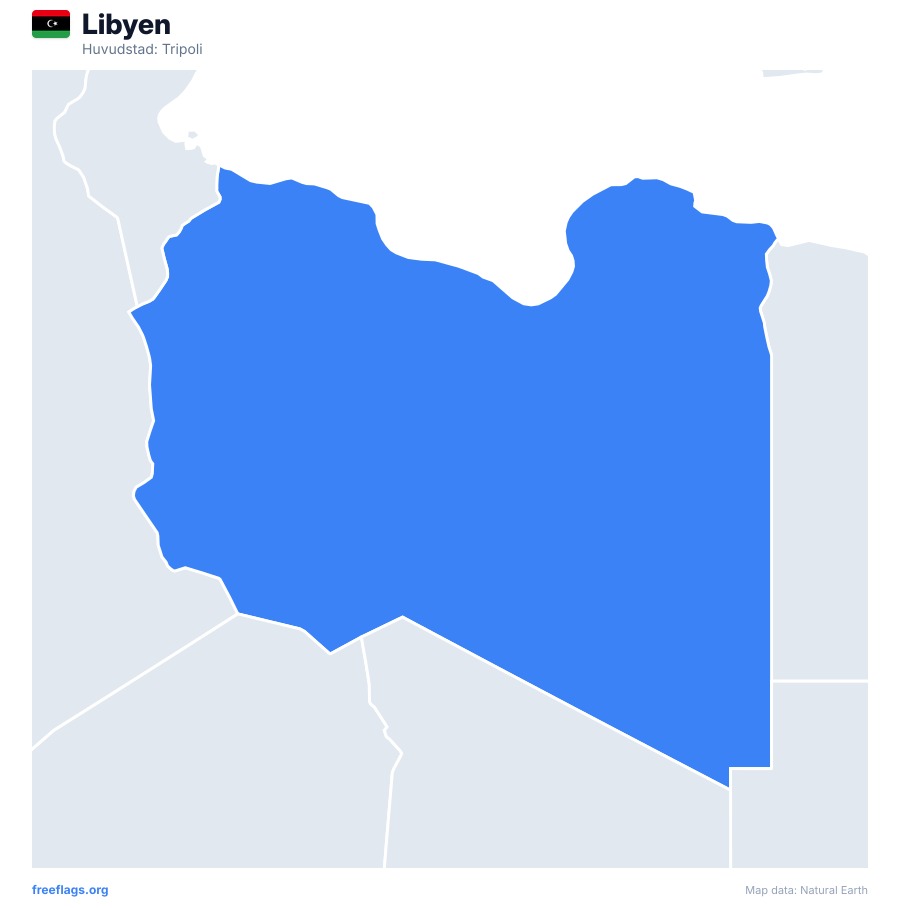 Libyen map poster