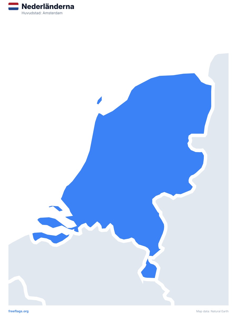 Nederländerna map poster