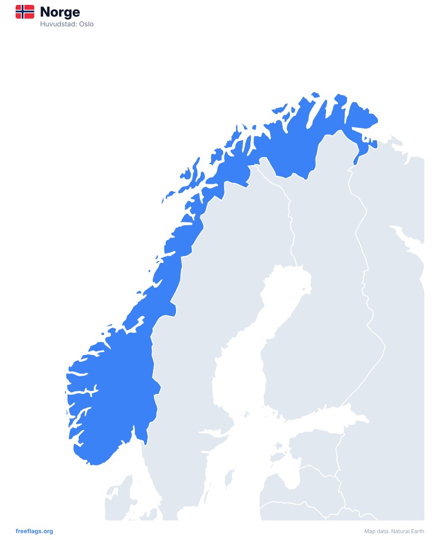 Norge map poster