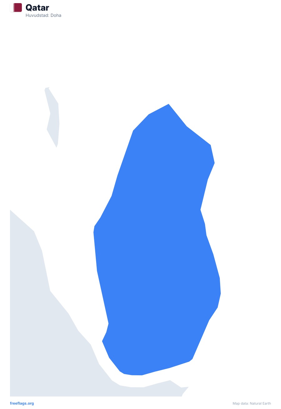 Qatar map poster