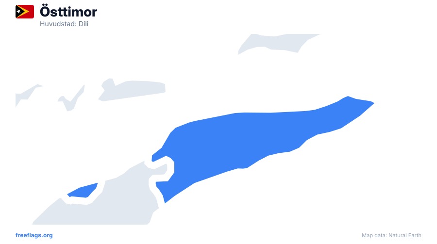 Östtimor map poster