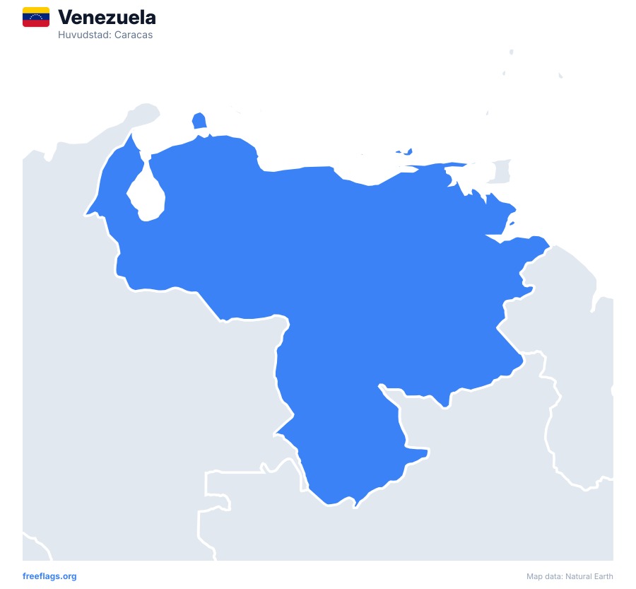 Venezuela map poster