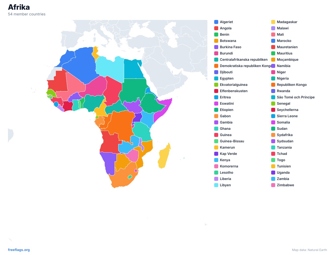 Afrika Regional Karta