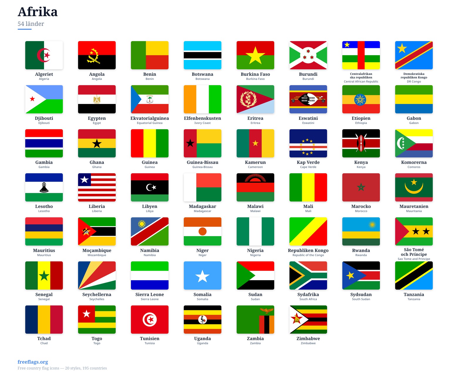 Afrika Flaggor
