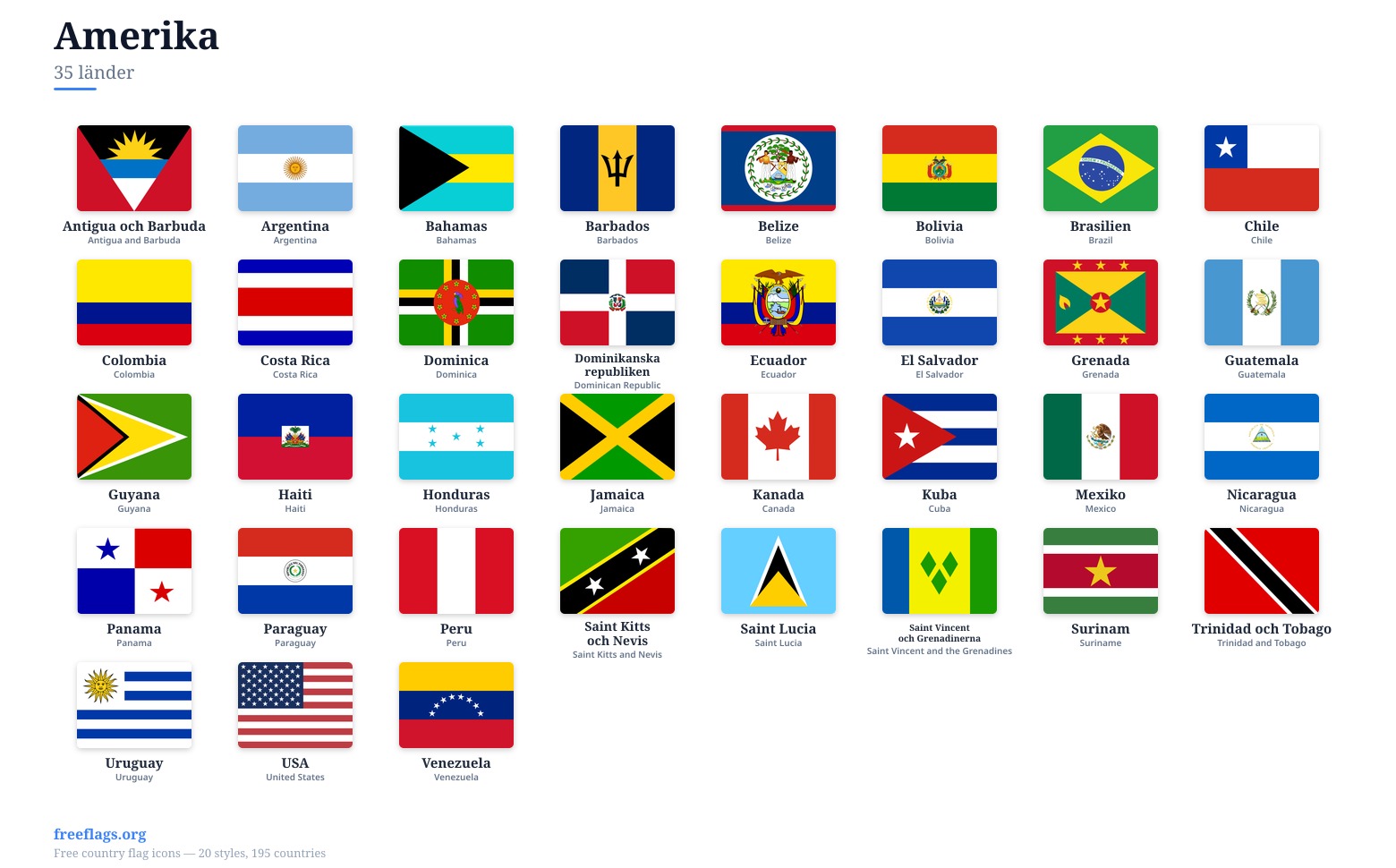 Amerika Flaggor