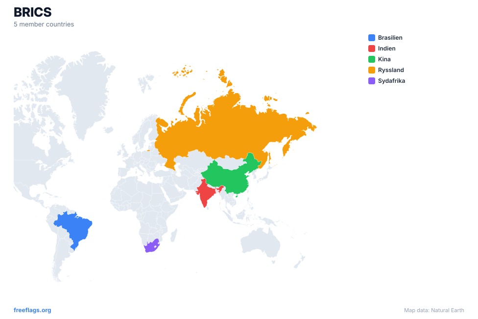 BRICS Regional Karta