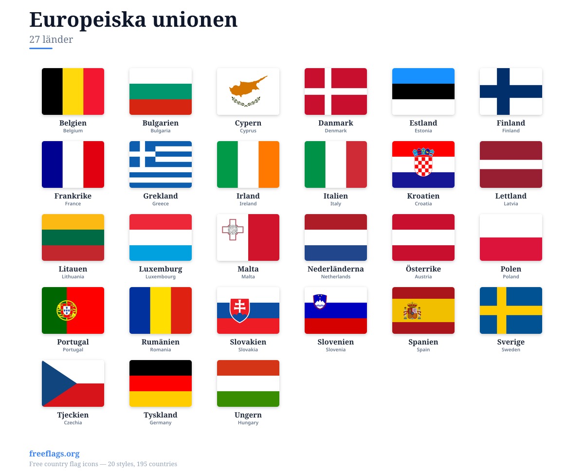 Europeiska unionen Flaggor