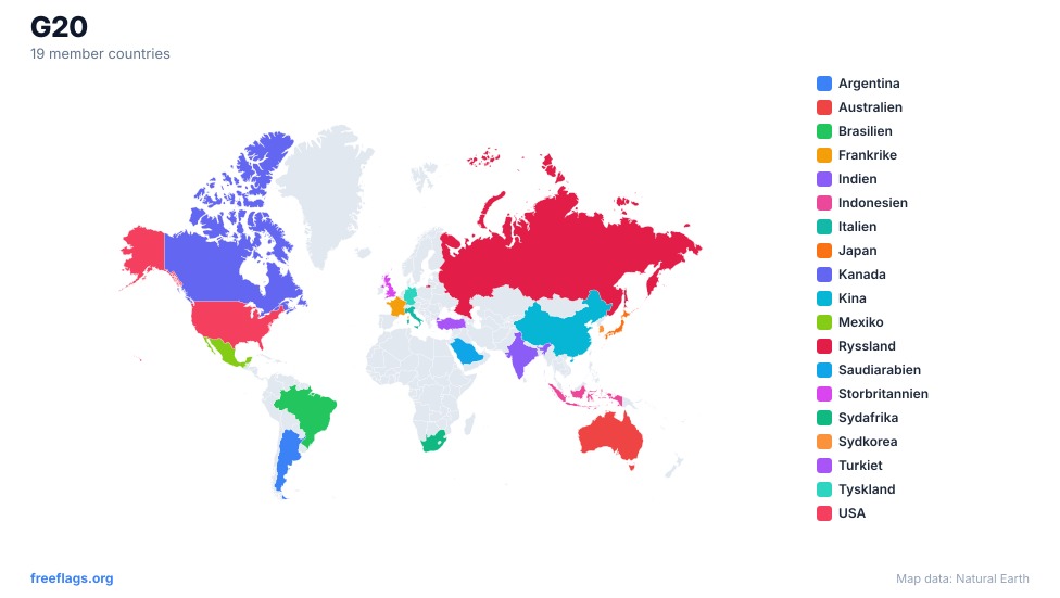 G20 Regional Karta