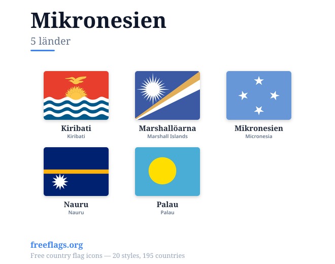 Mikronesien Flaggor