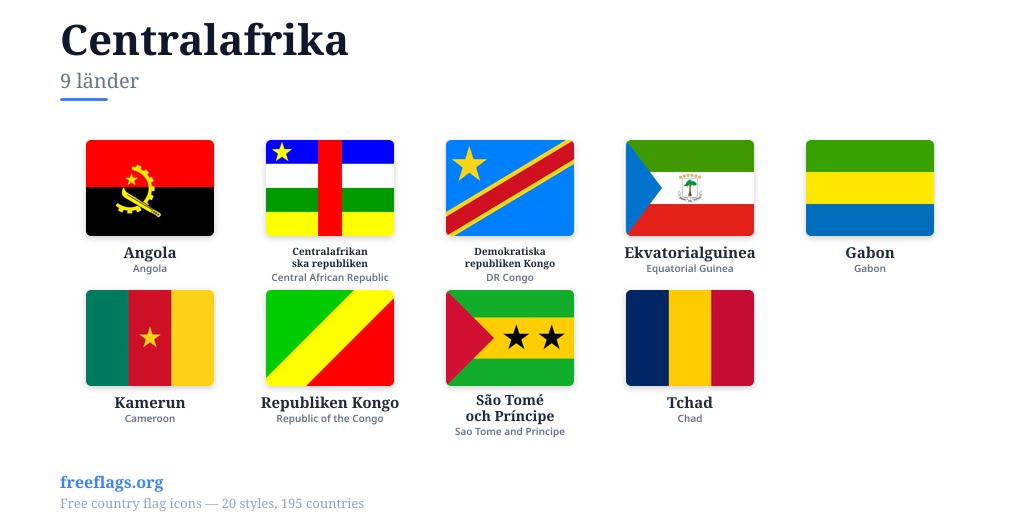 Centralafrika Flaggor
