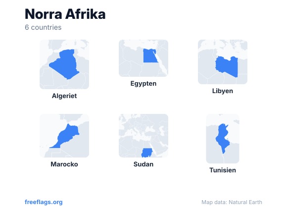 Norra Afrika Landsformer