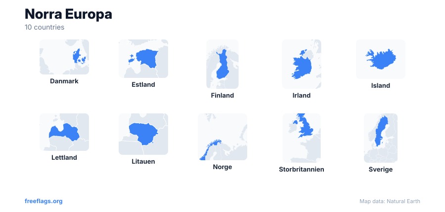 Norra Europa Landsformer