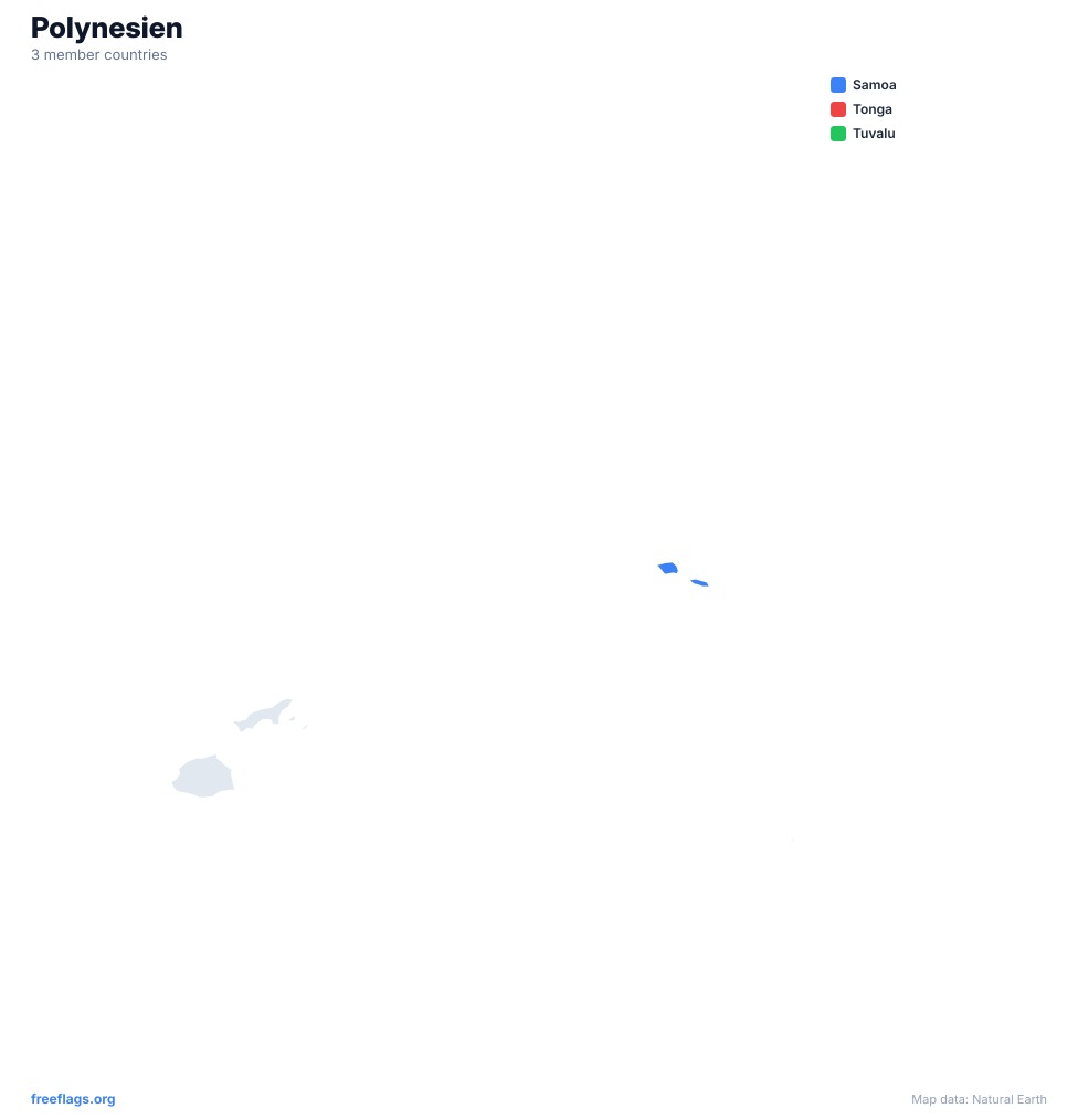 Polynesien Regional Karta