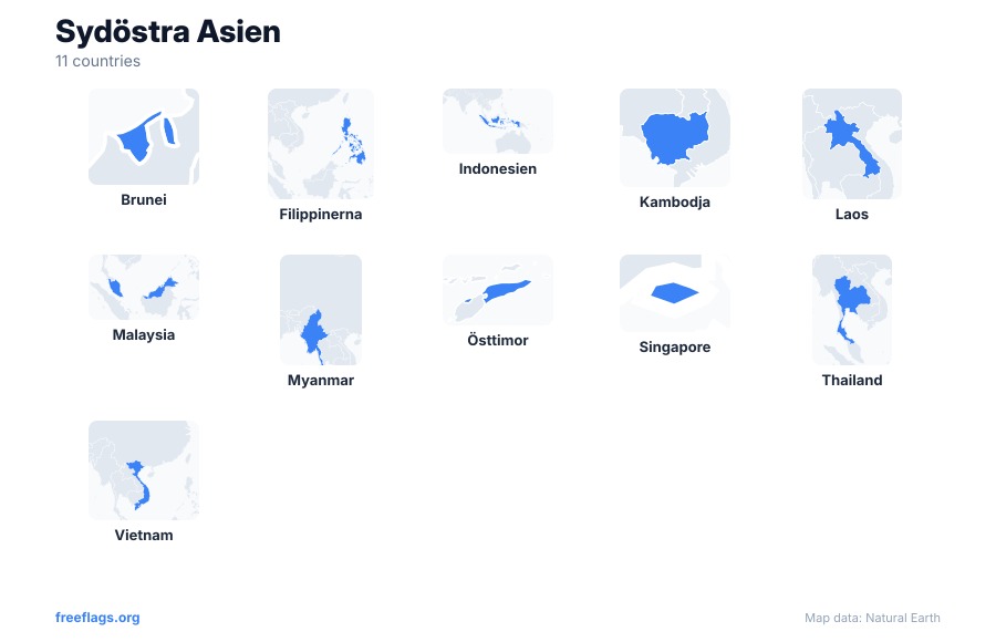 Sydöstra Asien Landsformer