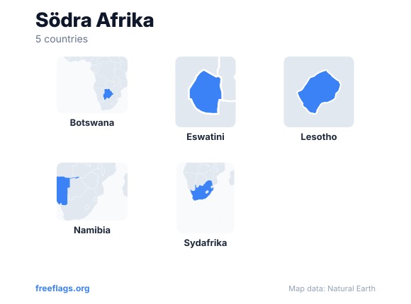 Södra Afrika Landsformer
