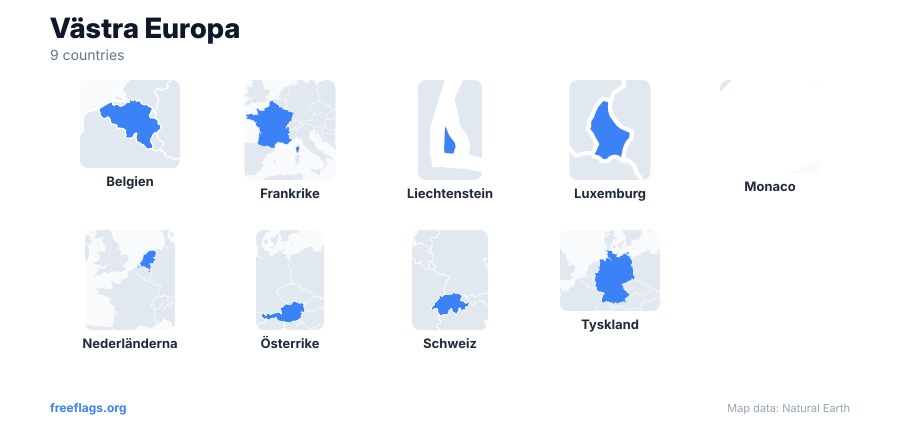 Västra Europa Landsformer
