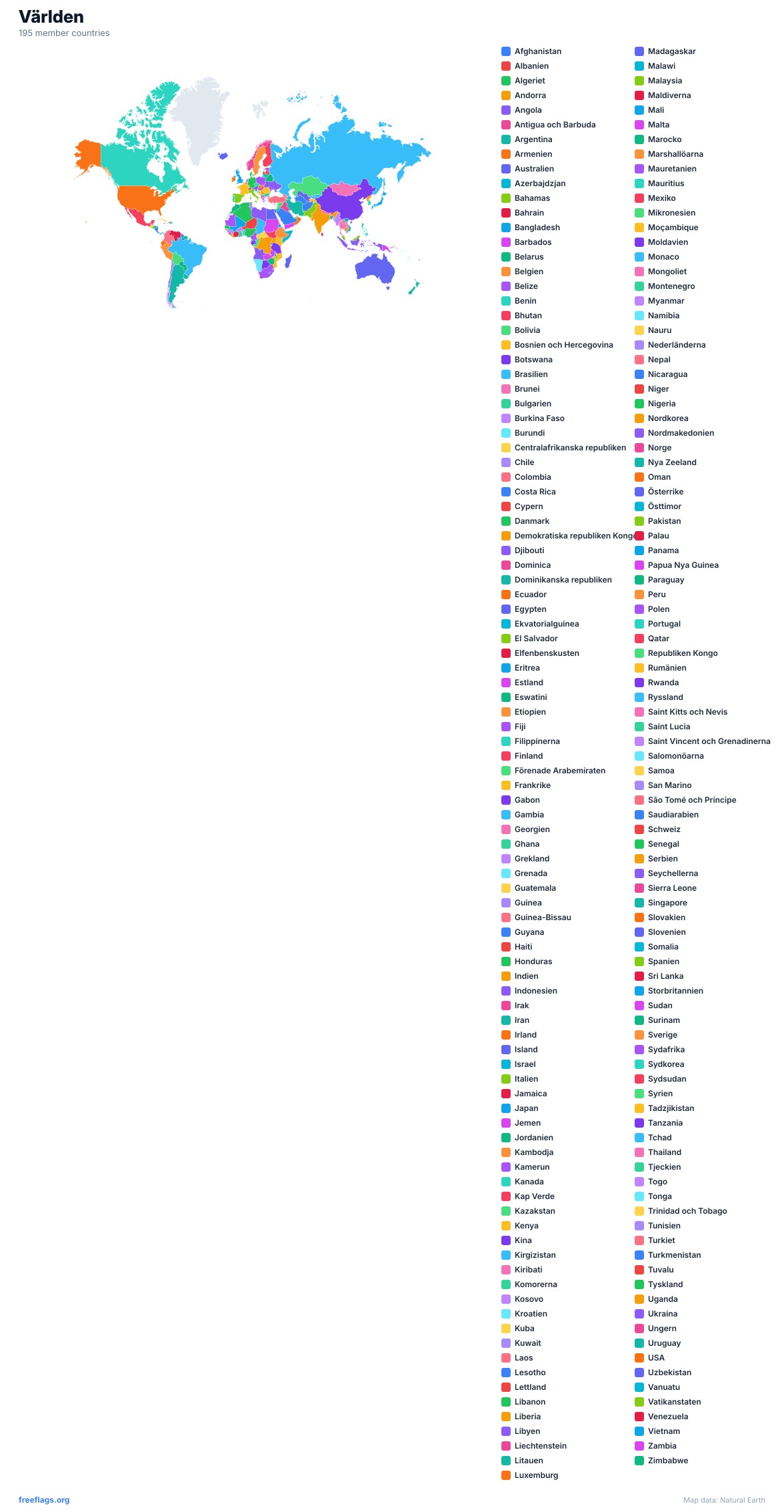 Världen Regional Karta