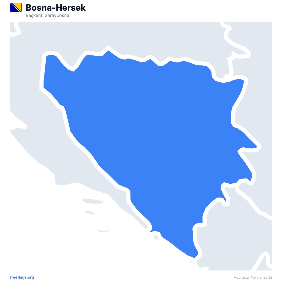 Bosna-Hersek map poster