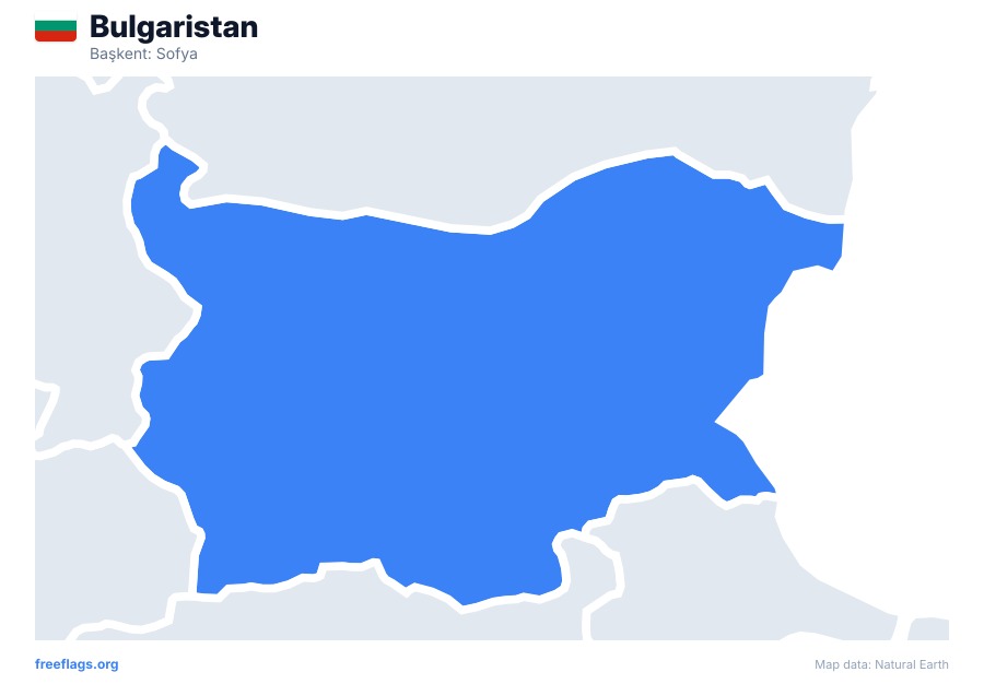 Bulgaristan map poster