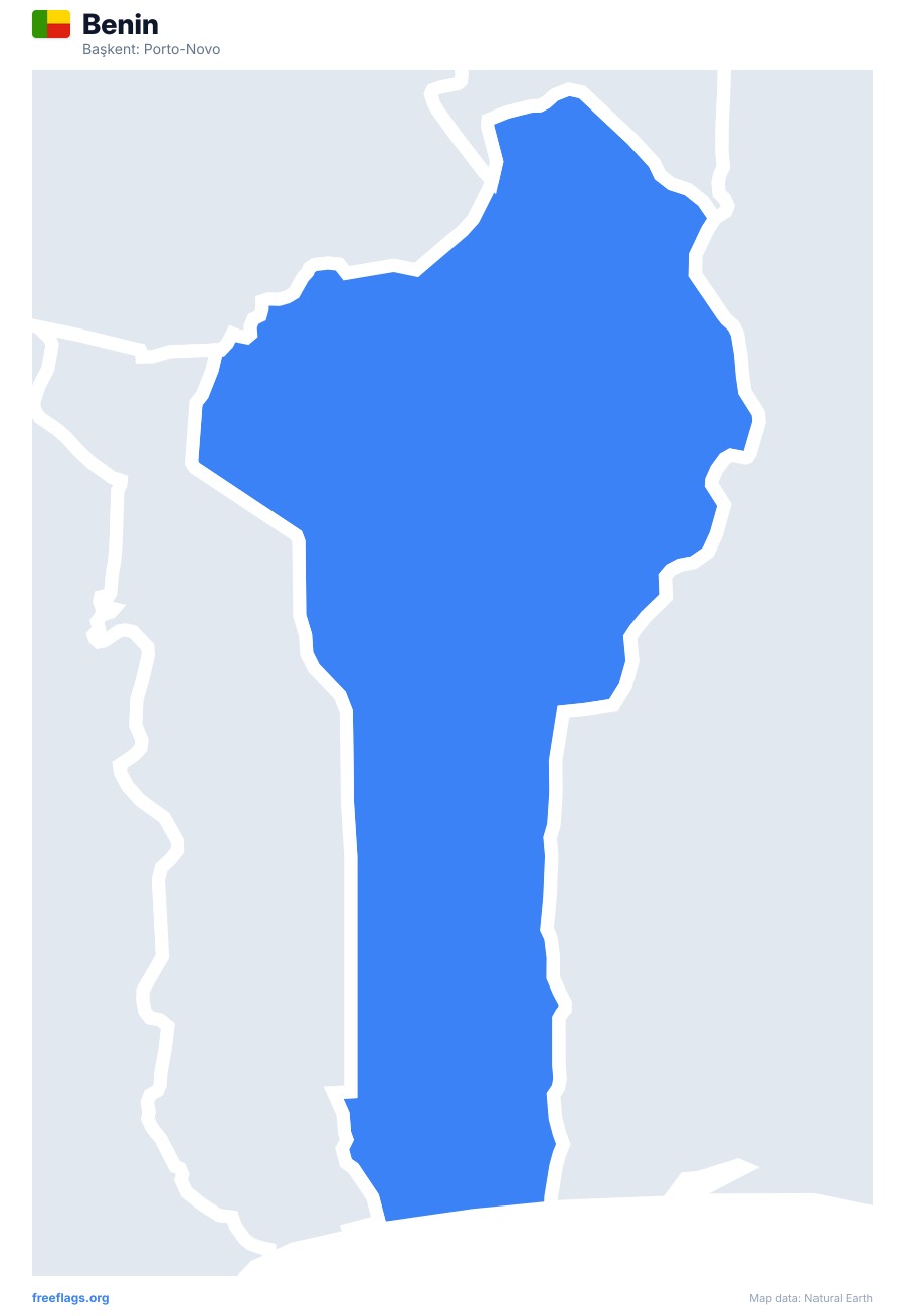 Benin map poster