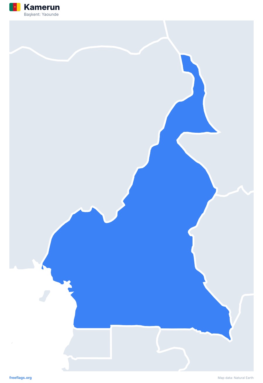 Kamerun map poster