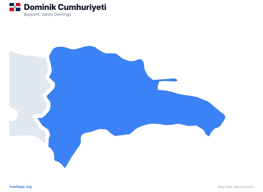Dominik Cumhuriyeti map poster