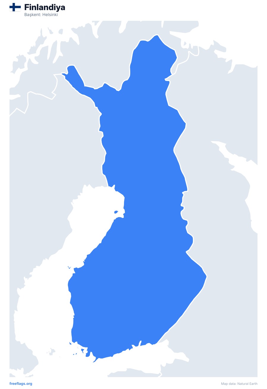 Finlandiya map poster