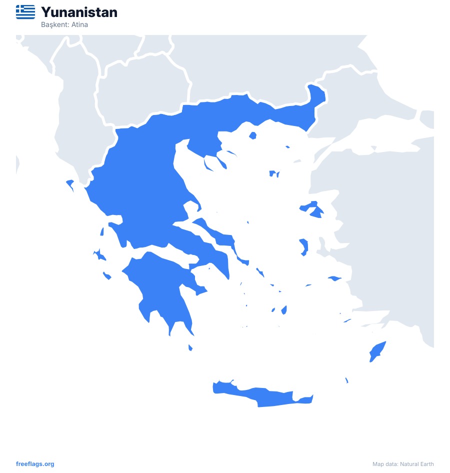 Yunanistan map poster