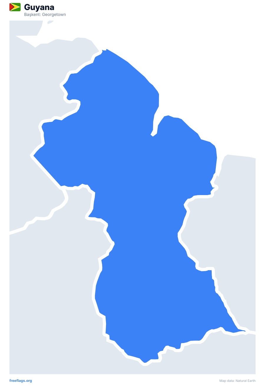 Guyana map poster