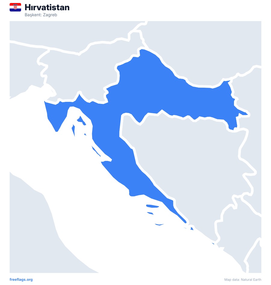 Hırvatistan map poster