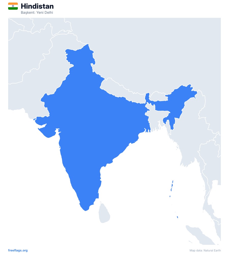 Hindistan map poster