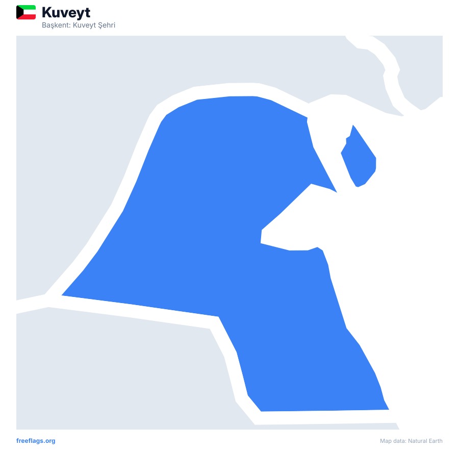 Kuveyt map poster