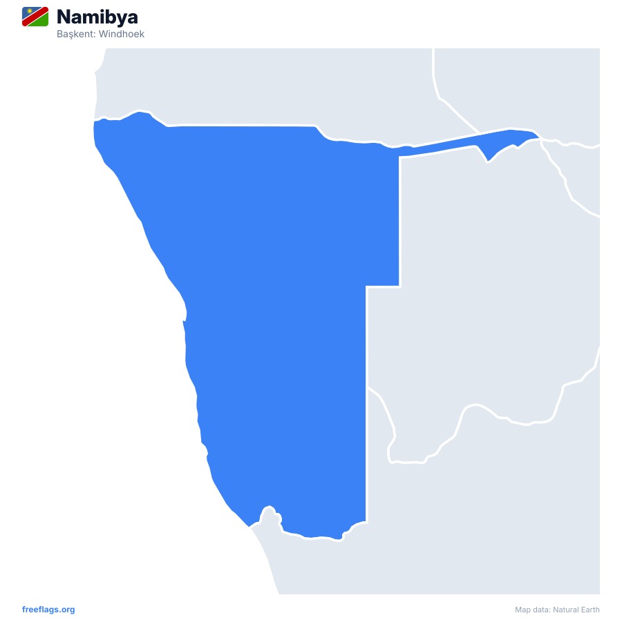 Namibya map poster