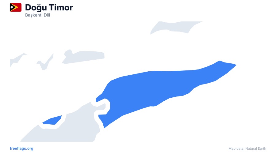 Doğu Timor map poster