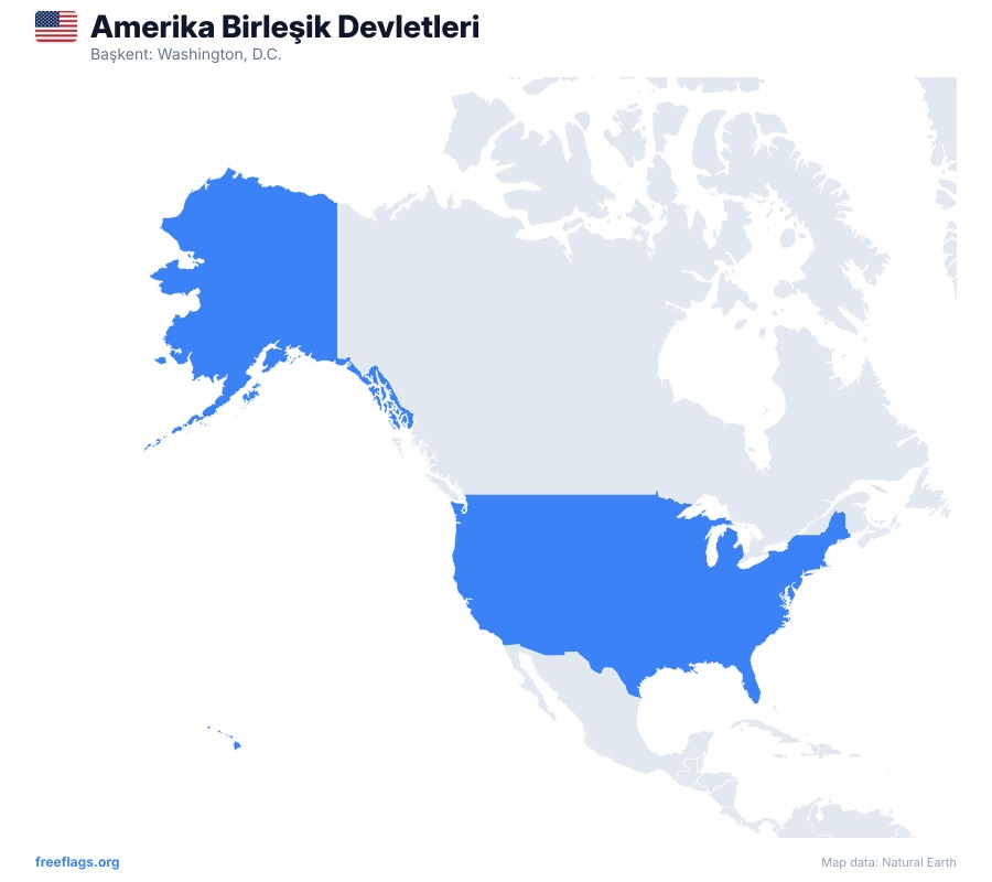 Amerika Birleşik Devletleri map poster
