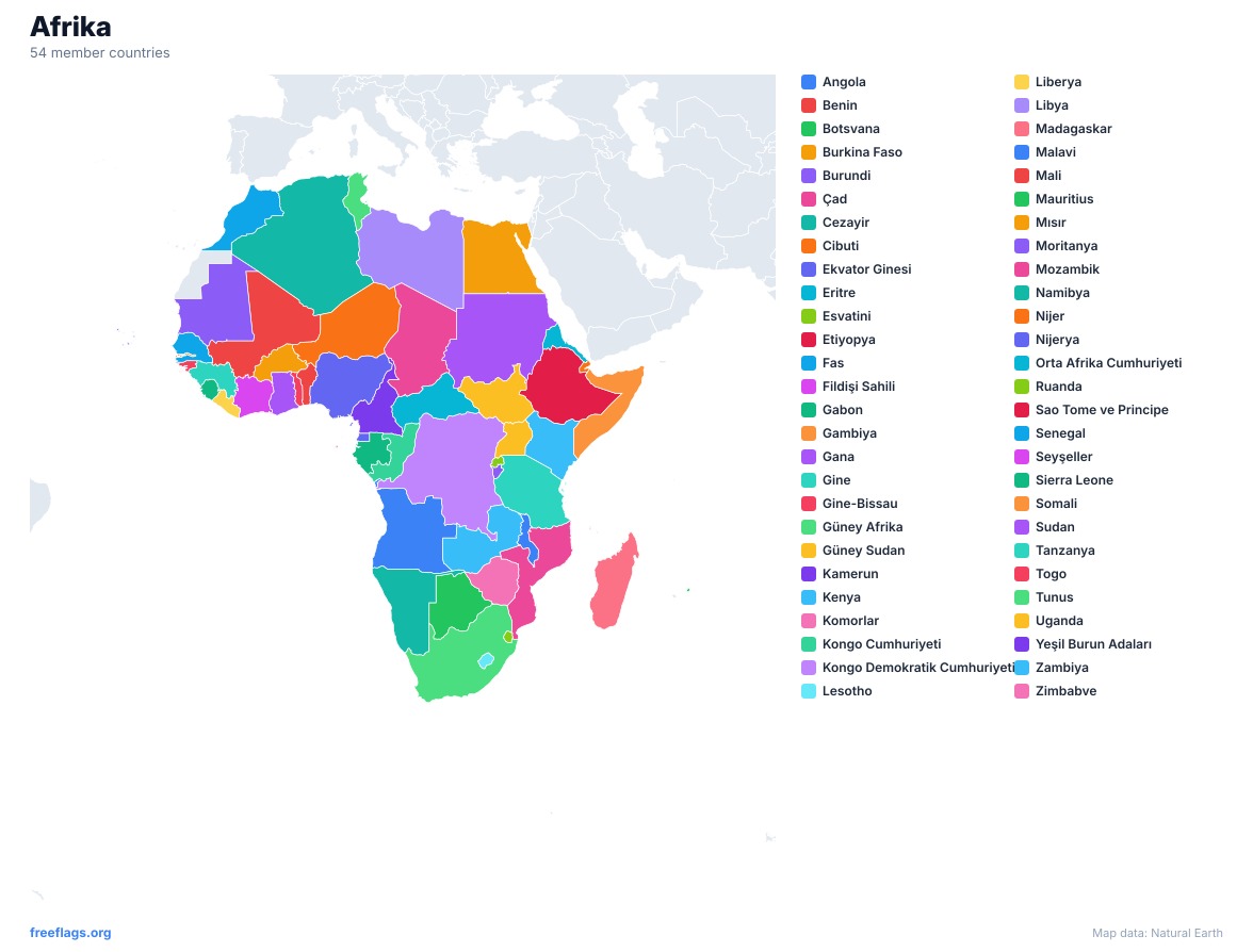 Afrika Bölge Haritası