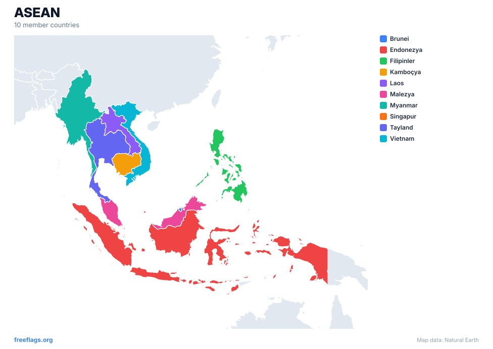 ASEAN Bölge Haritası