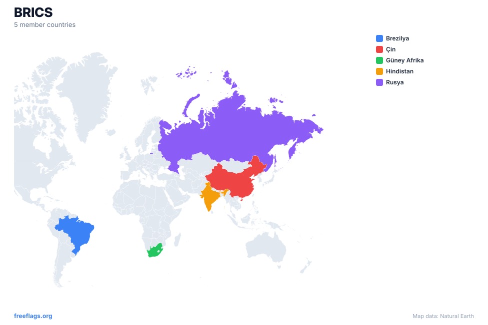 BRICS Bölge Haritası