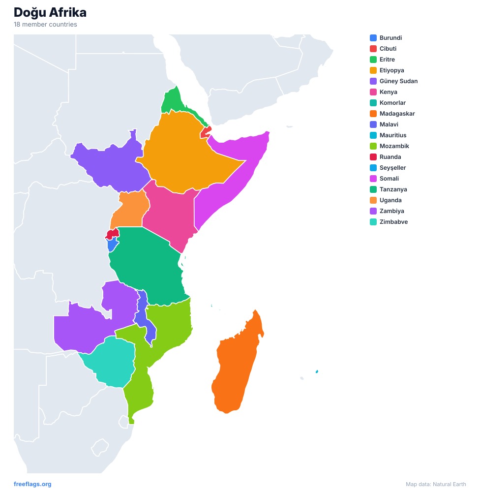 Doğu Afrika Bölge Haritası