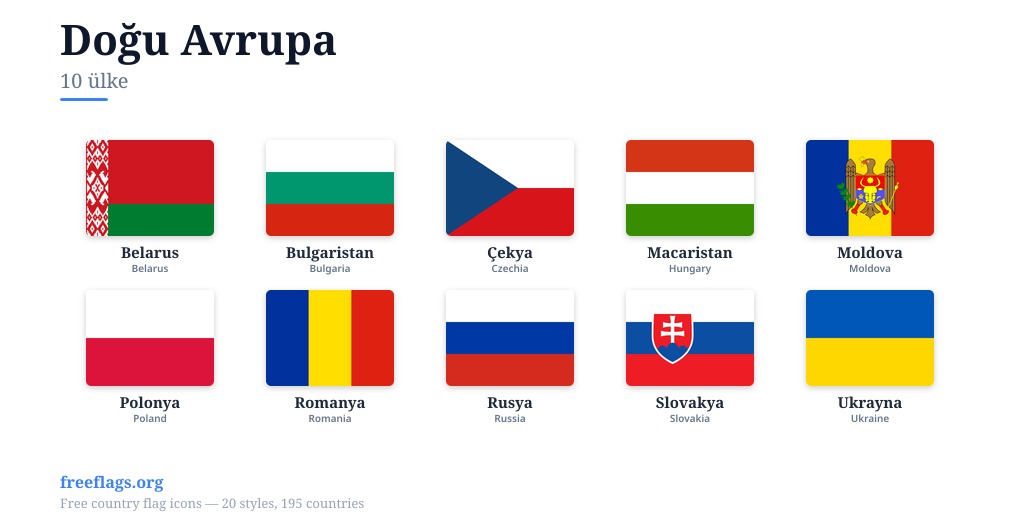 Doğu Avrupa Üye Bayrakları