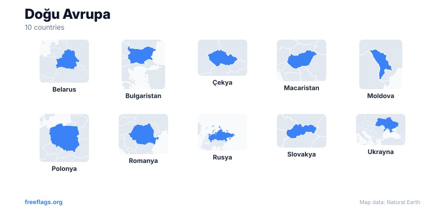 Doğu Avrupa Ülke Şekilleri