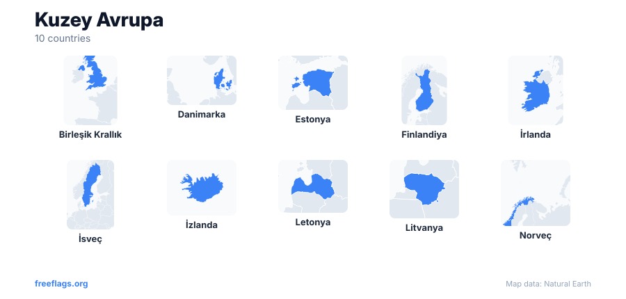 Kuzey Avrupa Ülke Şekilleri