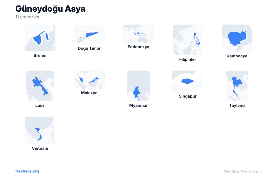 Güneydoğu Asya Ülke Şekilleri